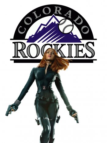 Colorado Rockies Black Widow iron on transfers