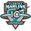 Florida Marlins Anniversary Logo  Decals Stickers