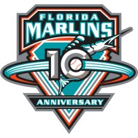 Florida Marlins Anniversary Logo  Decals Stickers