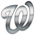 Washington Nationals silver logo iron on transfer