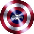 captain american shield with milwaukee brewers logo decal sticker