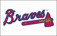 Atlanta Braves Script Logo  Decals Stickers version 2