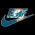 Miami Dolphins nike logo iron on sticker