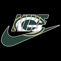 Green Bay Packer nike logo decal sticker