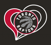 toronto raptors heart logo iron on stickers(heat transfer)