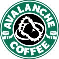 colorado avalanche starbucks coffee logo iron on transfer