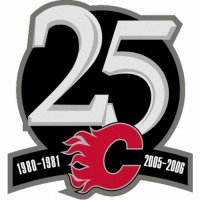 Calgary Flames Anniversary Logo  Decals Stickers