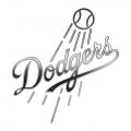 Los Angeles Dodgers silver logo iron on transfer