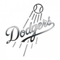 Los Angeles Dodgers silver logo iron on transfer