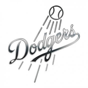 Los Angeles Dodgers silver logo iron on transfer