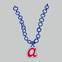 Atlanta Braves necklace logo decal sticker