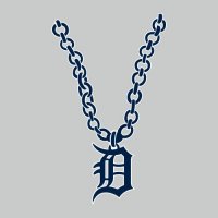 Detroit Tigers necklace logo decal sticker