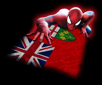 spiderman Ontario Flag decal sticker