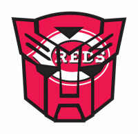 Autobots Cincinnati Reds logo decal sticker