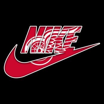 Detroit Red Wings nike logo decal sticker