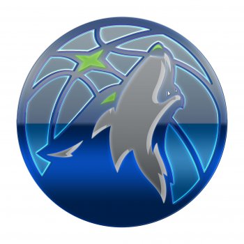 minnesota timberwolves crystal logo iron on sticker