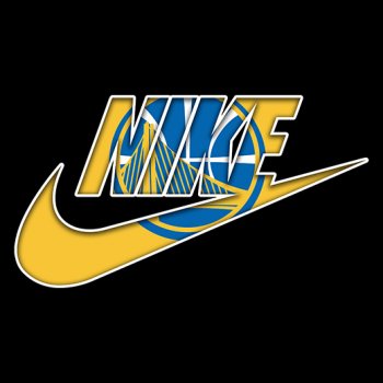 Golden State Warriors nike logo iron on sticker