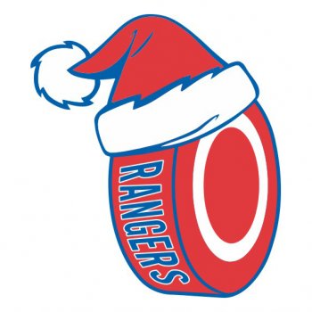 New York Rangers Hockey ball Christmas hat decal sticker