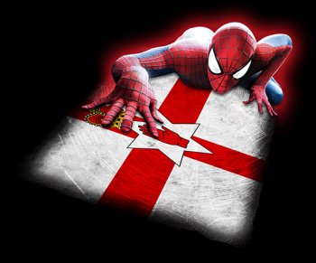 Spiderman NORTHERN IRELAND Flag decal sticker