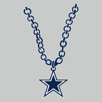 Dallas Cowboys necklace logo iron on transfer