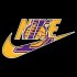 Los Angeles Lakers nike logo iron on sticker