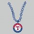 Texas Rangers necklace logo decal sticker