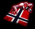 Spiderman norwayc flag decal sticker