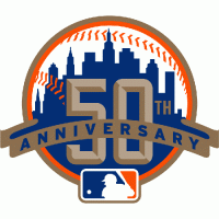 New York Mets 2012 Anniversary Logo Decals Stickers 2