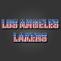 Los Angeles Lakers American Captain Logo decal sticker