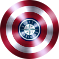 captain american shield with seattle mariners logo decal sticker