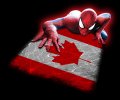 spiderman CANADA Flag decal sticker