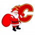 Calgary Flames Santa Claus Logo iron on transfer