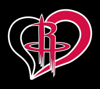 houston rockets heart logo iron on stickers(heat transfer)