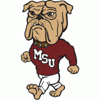 0-Pres Mississippi State Bulldogs Mascot Logo Decals Stickers