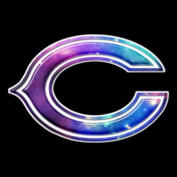 galaxy chicago bears iron on stickers