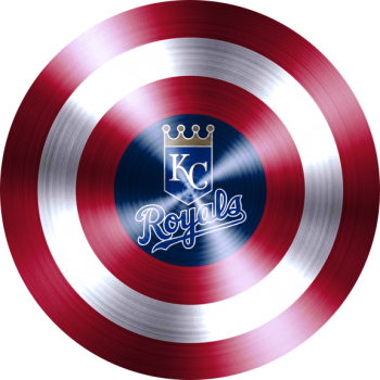 captain american shield with kansas city royals logo decal sticker