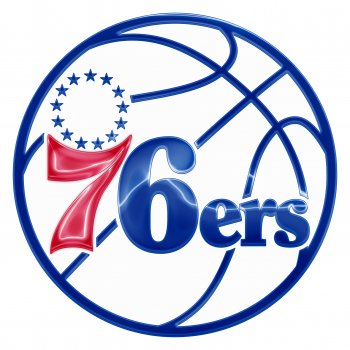 philadelphia 76ers crystal logo iron on sticker