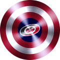 captain american shield with carolina hurricanes logo