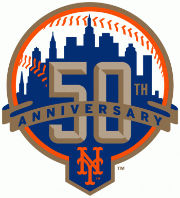 New York Mets 2012 Anniversary Logo Decals Stickers