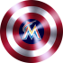 captain american shield with miami marlins logo decal sticker