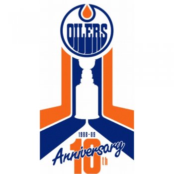 Edmonton Oilers Anniversary Logo  Decals Stickers