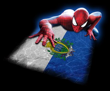 Spiderman SAN MARINO Flag decal sticker