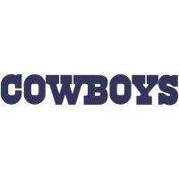 Dallas Cowboys Script Logo  Decals Stickers version 1