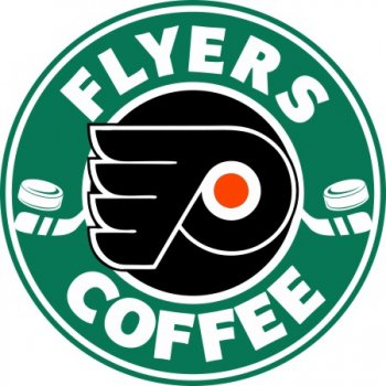 philadelphia flyers starbucks coffee logo iron on transfer