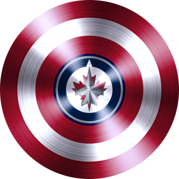 captain american shield with toronto maple leafs logo