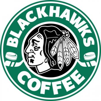 chicago blackhawks starbucks coffee logo iron on transfer