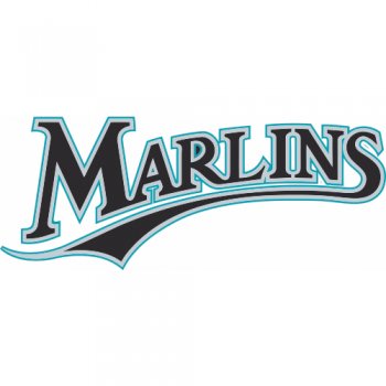 Florida Marlins Script Logo  Decals Stickers