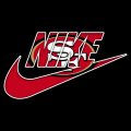 San Francisco 49ers nike logo decal sticker