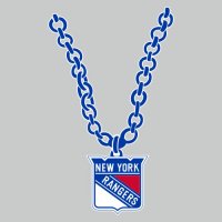 New York Rangers necklace logo iron on transfer