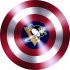 captain american shield with pittsburgh penguins logo